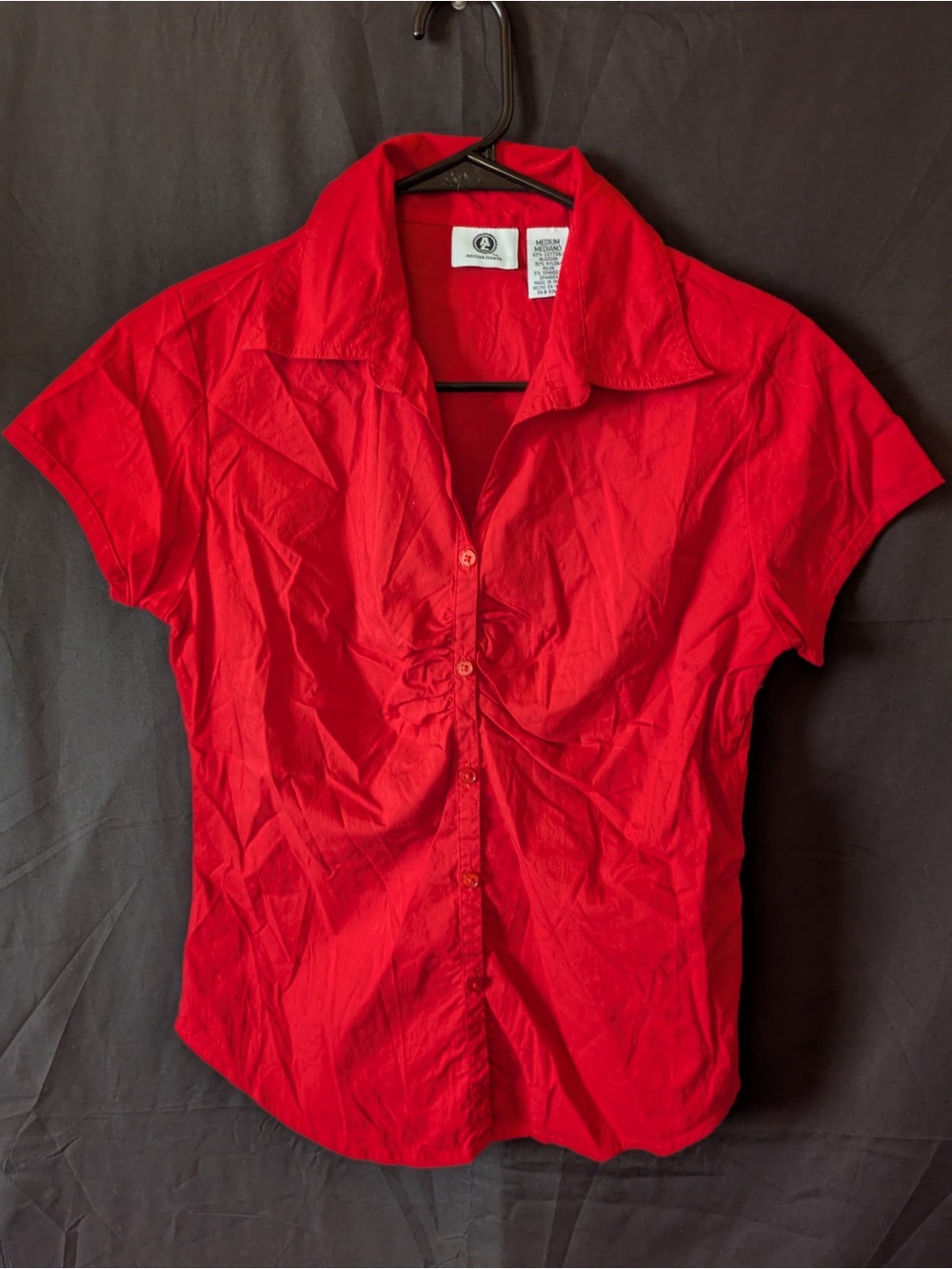 Y2K Arizona Short Sleeve Button Up Blouse